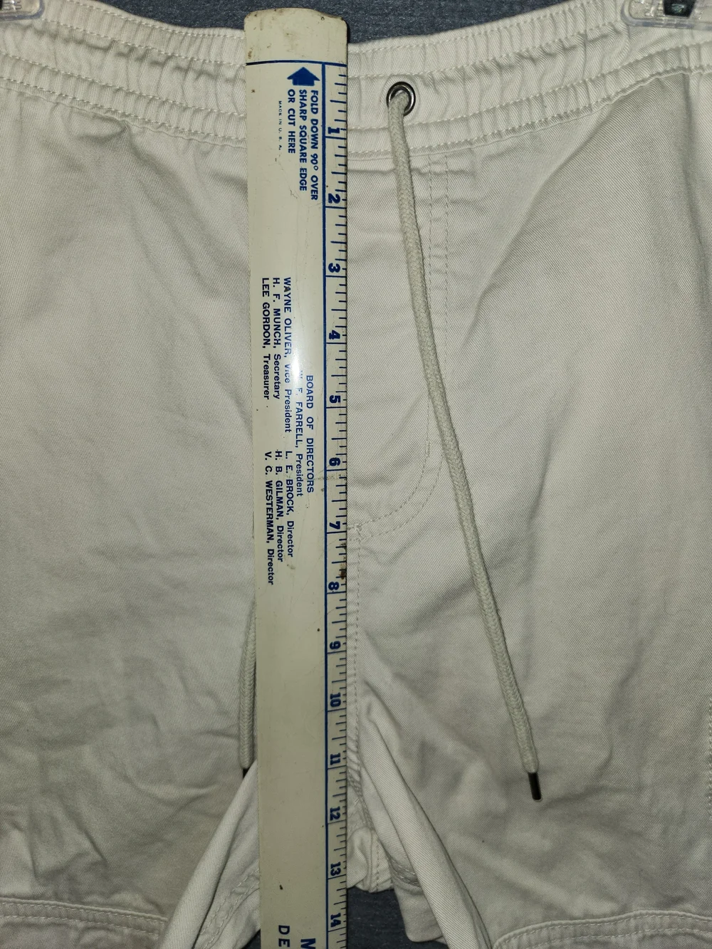 Mossimo Supply Co. Cream Men's Cargo Drawstring Shorts #348